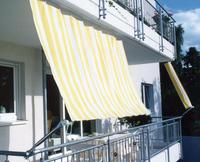 Kit completo Balc�n-II con toldo de sol 270 x 140 cm rayas blanco amarillo