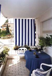 Kit completo toldo vertical - Rayas de bloco azul-blanco