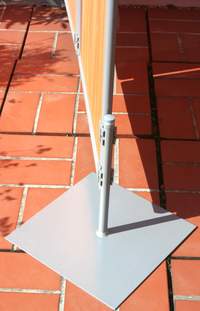 Placa de soporte plana para biombos