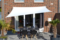 Toldo / vela rectangular  - 2,5 x 3 m - color marfil claro