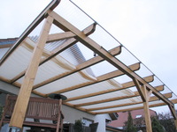 Sonnensegel Terrassendach - 68 x 330 cm - uni wei�