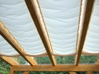 Sonnensegel Terrassendach  68 x 275 cm - uni wei�