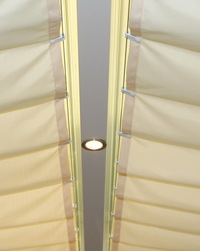 Sonnensegel Glasdach -  88 x 275 cm - uni hell elfenbein