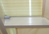 Sonnensegel Glasdach -  88 x 275 cm - uni hell elfenbein