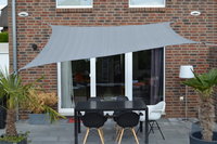 Toldo / vela rectangular  - 2,5 x 3 m - lona sombral - color gris claro