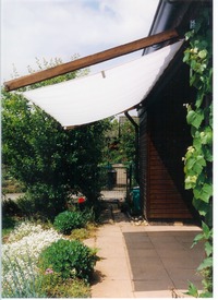 Toldo de Sol prefabricado 270x140 cm - unicolor blanco