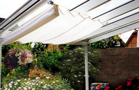 Toldo de Sol prefabricado 270x140 cm - unicolor blanco