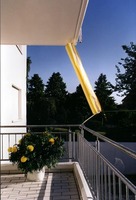 Kit completo Balc�n-II con toldo de sol 270 x 140 cm rayas blanco amarillo #11