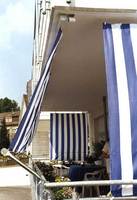 Kit completo Balc�n-II con toldo de sol 270 x 140 cm rayas blanco azul #11