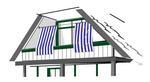 Kit completo toldo vertical - Rayas de bloco azul-blanco #13
