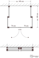 Biombo - 1 elemento - color terracotta #23