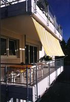 Toldo de Sol prefabricado 270x140 cm - color blanco-amarillo #7