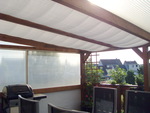 Fertigsegel-Wintergarten 96 x 220 cm - uni hell elfenbein   Innenbeschattung einzelner Felder/F�cher - ohne Laufhaken #10