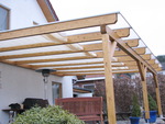 Sonnensegel Terrassendach - 91 x 330 cm - uni wei� #11