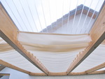 Sonnensegel Terrassendach - 68 x 330 cm - uni wei� #7