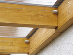 Sonnensegel Terrassendach - 61 x 220 cm - uni wei� #8
