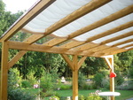 Sonnensegel Terrassendach - 61 x 220 cm - uni wei� #11