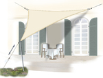 Toldo / Vela triangular 460 cm - polister - terracota #11