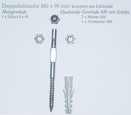 {{ txt_packung }} - Tornillo duplo M6x90 mm - accesorio Apoyo para Enredaderas